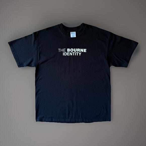 Vintage Bourne Identity Shirt XL Black Y2K Movie Promo Matt Damon Streetwear - Picture 1 of 7